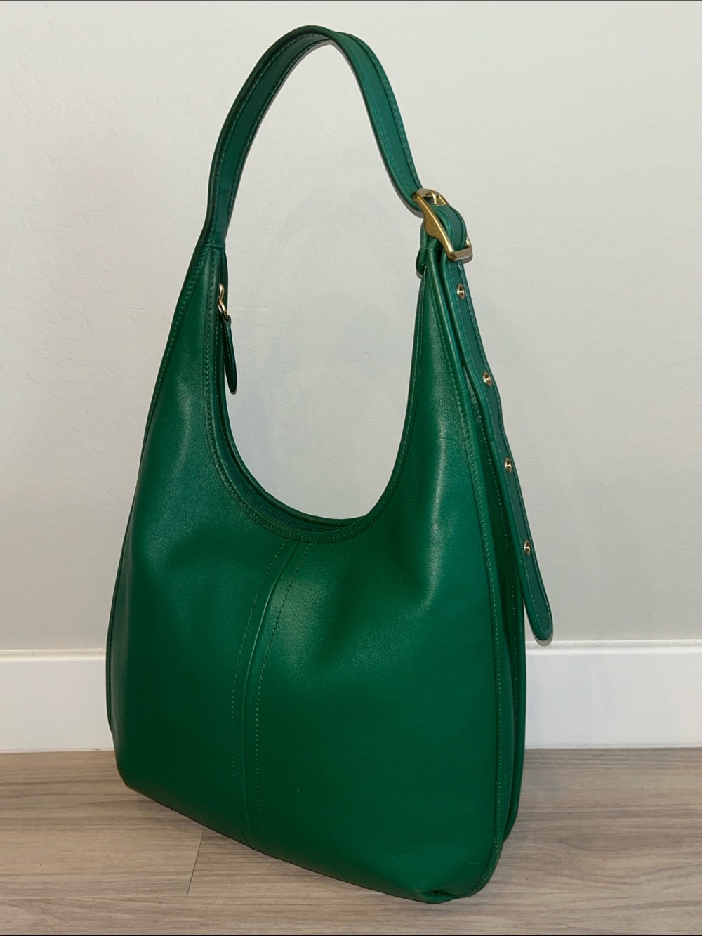 COACH Large Ergo Shoulder Bag Green Glovetanned Leather C2264